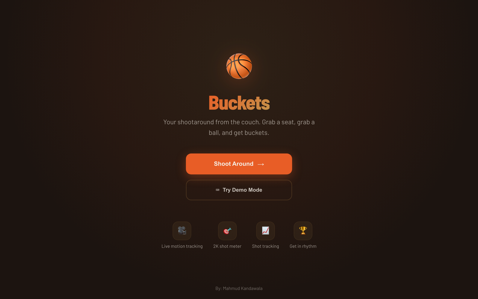 Buckets — browser computer-vision basketball game